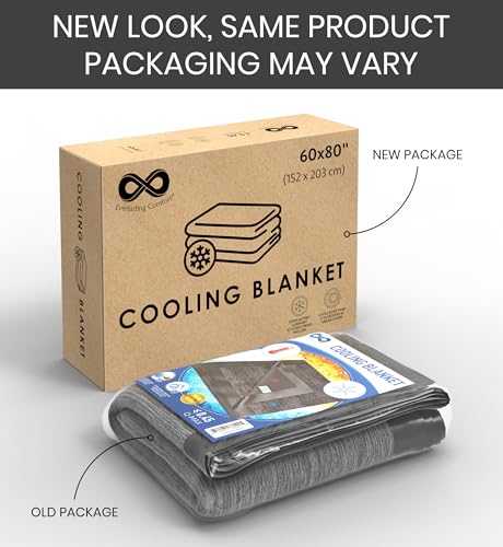 Everlasting Comfort Cooling Blanket for Hot Sleepers - Soft, Lightweight & Breathable Throw Blanket with Easy to Clean Mat...