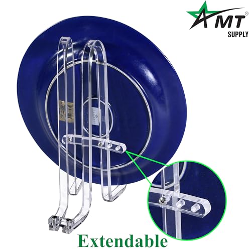 AMT 12 Inch Acrylic Plate Display Stand - Holder + Frame, Picture, Decorative Plate, Book, Photo Easel