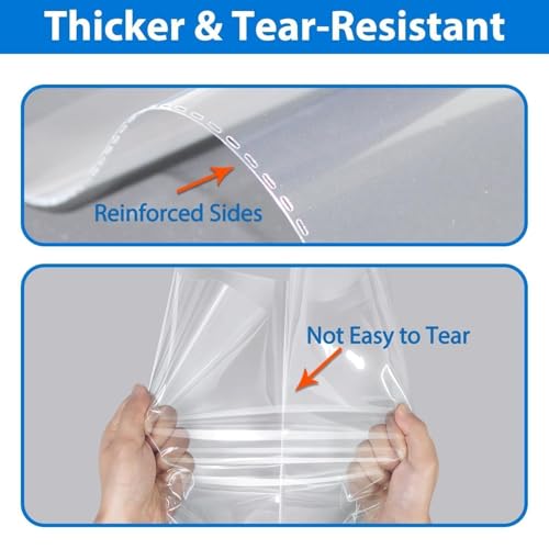 PigPotParty Cellophane Bags 9"x12", Clear Plastic T Shirt Bags with Adhesive, 100 Pcs Self Sealing Cello Bags for Tshirt P...