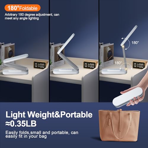 Giryuhd LED Desk Lamp for Office Home & Battery Operated Lamp Rechargeable Lamp Foldable & Portable Light, LED Desk Light ...