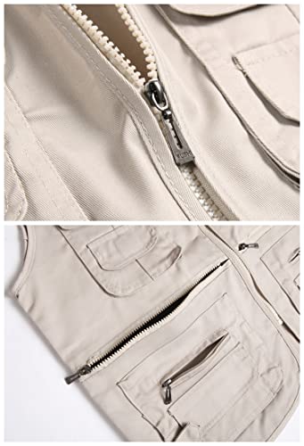 LISUHEPEAL Men’s Fishing Vest Summer Outdoor Work Safari Travel Photo Vest with Multi Pockets
