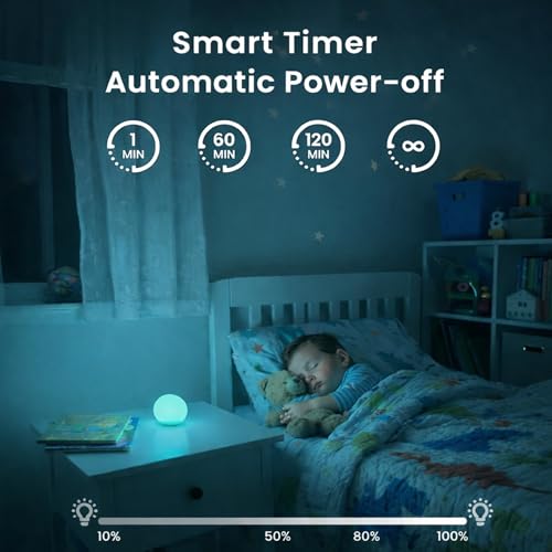 callyan 1 Pack 3-inch Smart Sphere Night Light, Rechargeable LED Ball Lights, 16 RGB Color Change Mood Lighting, Waterpro ...