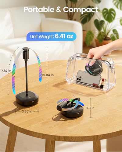 Edvision 4 Pack Food Table Fan, 2000mAh USB Powered Rechargeable Food Fan, Portable Fan with Flexible Goose-Neck and Soft ...