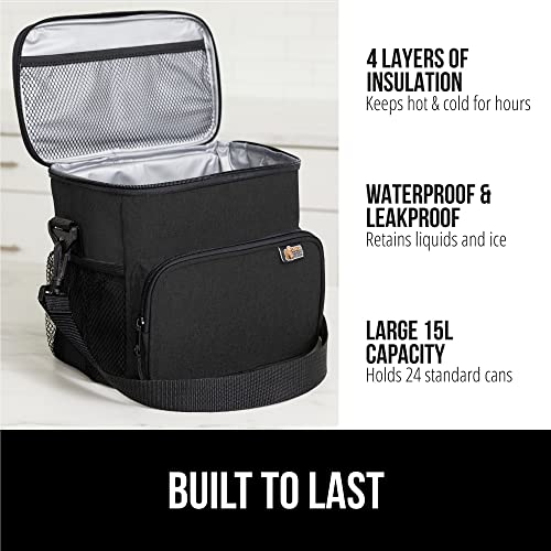 GORILLA GRIP Insulated Lunch Box Bag for Women Men,15L, Leakproof XL Reusable Soft Cooler Bags, Multiple Compartments, Mes...