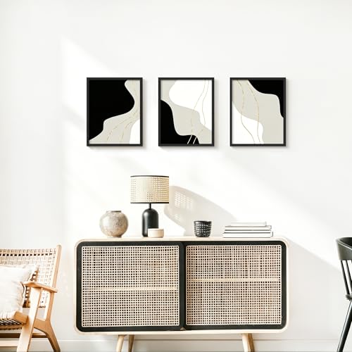 Picrit 8x10 Picture Frame Set of 12, Wall Gallery Photo Frames without Mat, Multi Photo Display for Home Decor, Black Wood...
