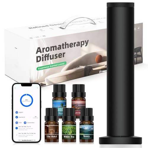 Wireless Hotel Scent Diffuser Starter Kit- Cordless Rechargeable Diffuser for Whole House - Hotel Scents Collection - App ...