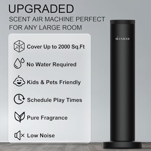 Wireless Hotel Scent Diffuser-Cordless Rechargeable Diffuser for Whole House- Scent Air Machine for Home -App Bluetooth Co...