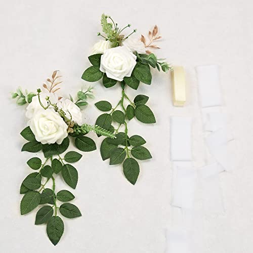 DreamBuilt Wedding Aisle Decorations for Wedding Ceremony Set of 10 Pew Flowers for Church Chair Decorations Party Decor w...