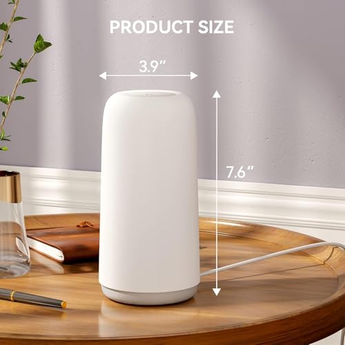 ROOTRO Touch Bedside Table Lamp, [Sleek Design & RGB Mode] 3 Way Dimmable Small Lamp for Bedroom, LED Lamp with Warm White...