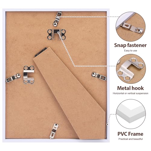 Fixwal 8x10 Picture Frame Set of 6, Gift for 2026 Graduation Father's Day, Thin Border and Light Weight Photo Frames for W...