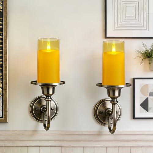 Homemory Realistic Flickering Flameless Candles, Battery Operated Candles, LED Fake Electric Candle with Remote Control an...