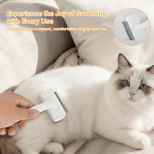 Diecallan Cat Brush cat grooming supplies Gently Removes Loose Undercoat Mats, Tangled Hair and Soothes Skin. Ideal for Lo...