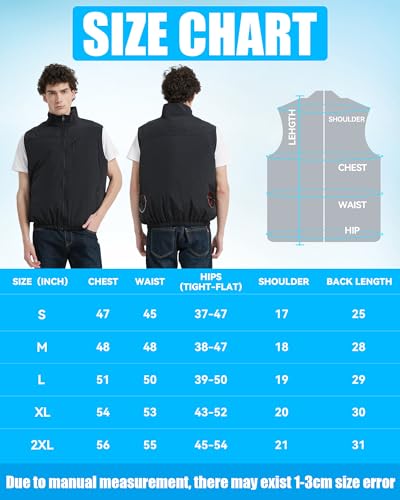 Lvkakmox Cooling Vest Jacket with 2 Fans - Men and Women 21V Air Conditioner Vests, With 20000mAh Battery