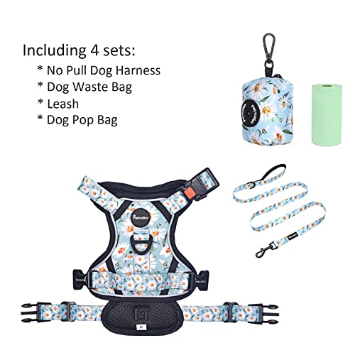 Petmolico No Pull Dog Harness Set with Leash Attachment Easy Control Handle Reflective Harness Vest Small Breed, Puppy Ves...