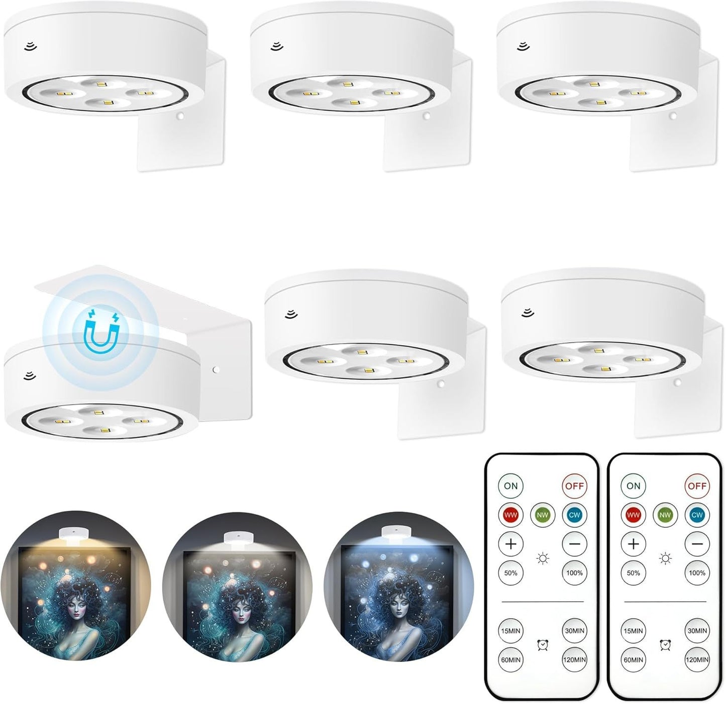 Color-Adjustable RGB Wardrobe Charging Remote-Controlled Night Light