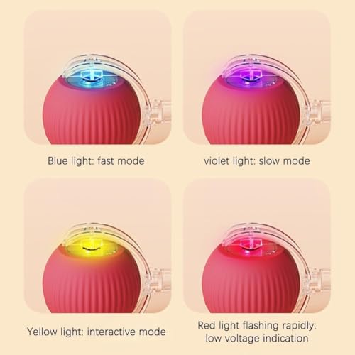 2 Packs Interactive Cat Toy,Electric DogBall Toy,Cat Toys For Indoor Cats,Chewie Viral Dog Ball,Adjustable Sports Rolling ...