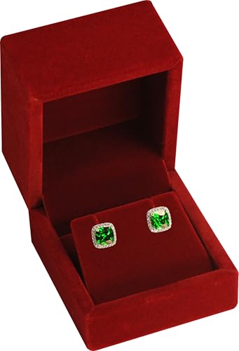 LAODA Luxury Velvet Stud Earring Box Multiple Use Necklace Pendant Earring Jewelry Gift Storage Holder Box(Jewelry not Inc...