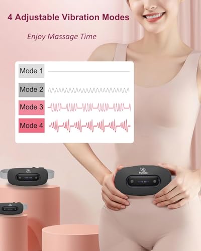 Electric Heating Pad, Portable Cordless Menstrual Heating Pad with 4 Heat Levels and 4 Massage Modes, Fast Large Heating B...
