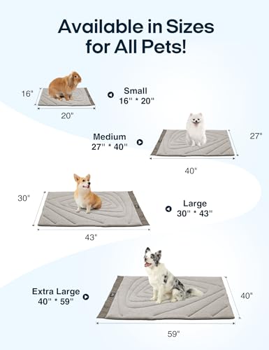 ZonLi Dog Cooling Mat, 20" x 16"Small, Waterproof Cooling Pad for Cats & Rabbits, Portable & Durable Pet Mat for Crate, Tr...