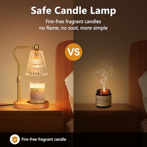 Engpure Candle Warmer Lamp with Timer and Dimmer Adjustable Height for Home Room Decor, Brithday Gifts for Women, Candle W...