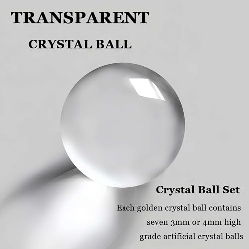 6.7 inch Transparent Golden Crystal Ball, Living Room Decor, Gold Modern Western House Decor Aesthetic, Home Decor Living ...