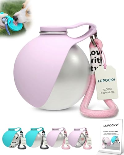 Dog Water Bottle with Bowl 2-in-1 Portable Dog Bottle Pet Travel Hydration Dispenser Container Cup Drinking Outdoor Leak P...
