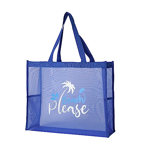 ukia - Mesh Beach Tote Large Bag, Extra Large Beach Bag for Vacation Family Beach Trip