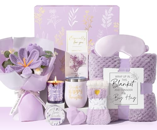 Mothers Day Birthday Gifts for Women Self Care Package Get Well Soon Gift Baskets, Thinking of You Sympathy Spa Gift Set ...