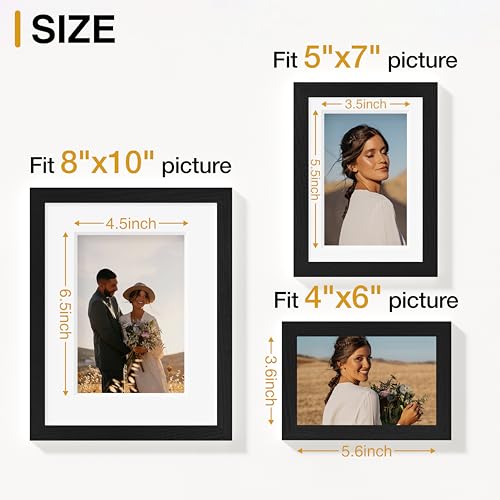 Vittanly 15 Pack Picture Frames Collage Wall Decor for Mounting or Tabletop Display, Gallery Frame Set for Family, Multi S...