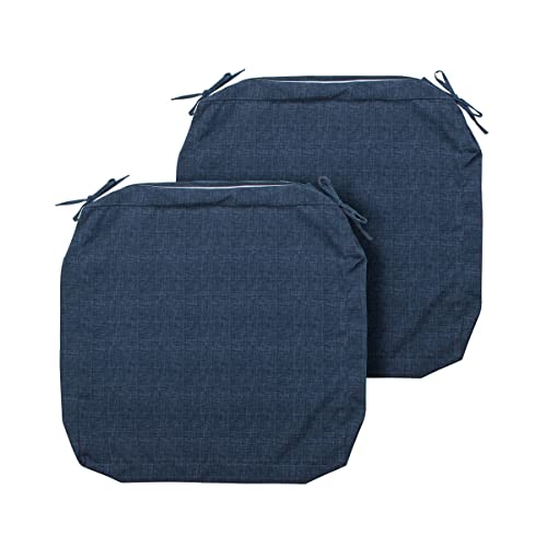 Magpie Fabrics Indoor Outdoor Cushion Cover Replacement 2 Pack, NO Insert! Water Repellent Slipcover with Ties Decor for P...