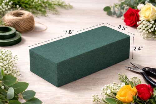 FLOFARE Dry and Wet Large Floral Foam Blocks for Fresh and Artificial Flowers, for Wedding, Birthdays, Home, Office, and G...
