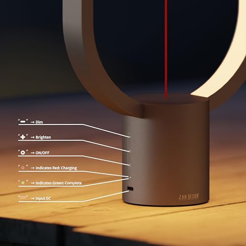 Xhope4u Table Lamp for Bedroom - Balance Lamp,Bedside Lamp with Touch Dimmer,Nightstand Lamp,3 Level Brightness Rechargere...