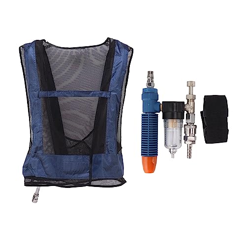 Topyond Air Conditioned Jacket Cooling Vest, Vortex Tube Air Compressor Vest, Adjustable Cooling Fan for Welding, Air-Cool...