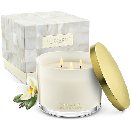 Birthday Gift for Her, 3 Wick Vanilla Candles, Gifts for Mom, Large Scented Candle, Soy Candles Gifts for Women, Stress Re...