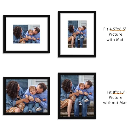 Picrit 8x10 Picture Frame Set of 12, Display 5x7 with Mat or 8x10 without Mat, Photo Frames for Wall Mounting or Table Top...
