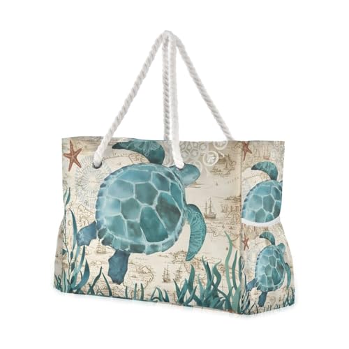senya Large Beach Shoulder Bags Canvas Tote Water Resistant for Gym Travel Daily