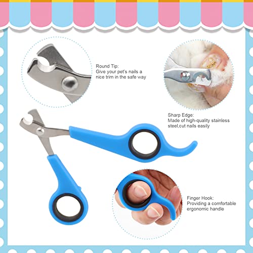 Rabbit Grooming Kit, Rabbit Brush for Shedding with Bunny Nail Clipper, Rabbit Nail Trimmers with Pet Combs for Hamster Gu...