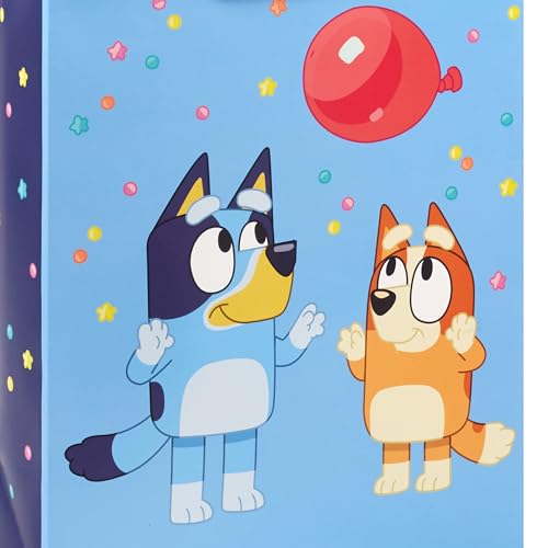 Hallmark Bluey Birthday Gift Bag Set (2 Bags: 13" Large and 15" Extra Large) for Kids, Grandchildren, Boys, Girls