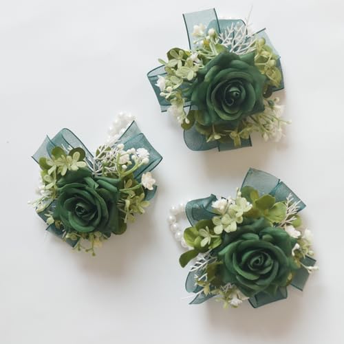 MAFELOE Corsage and Boutonniere Set for Wedding Prom Party Homecoming Celebration Artificial Flower Accessories Suit Decor...