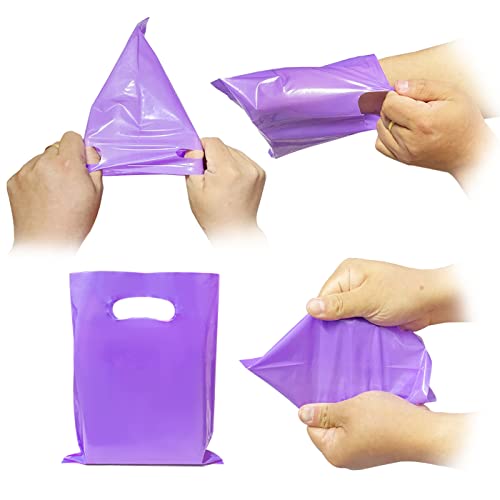 VieFantaisie Plastic Party Favor Small Gift Bags, 100 PCS 6" x 8" Goodie Bags for Kids, Candy Treat Pouches Bulk with Hand...