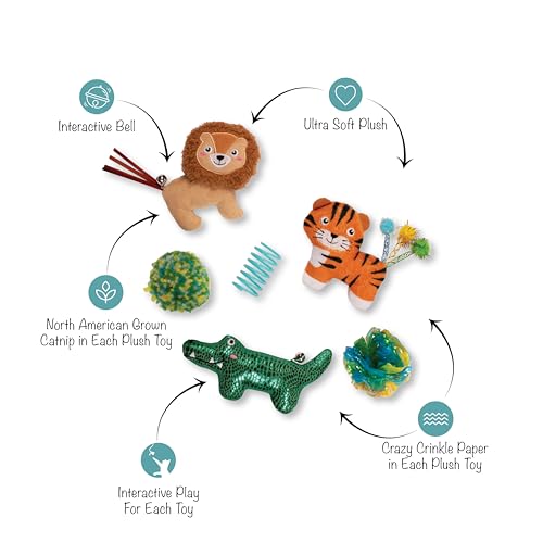 Fringe Studio 6PCS Multipack Cat Toy Set That's JUST GRRRREAT, Pet Shop Collection (610023)