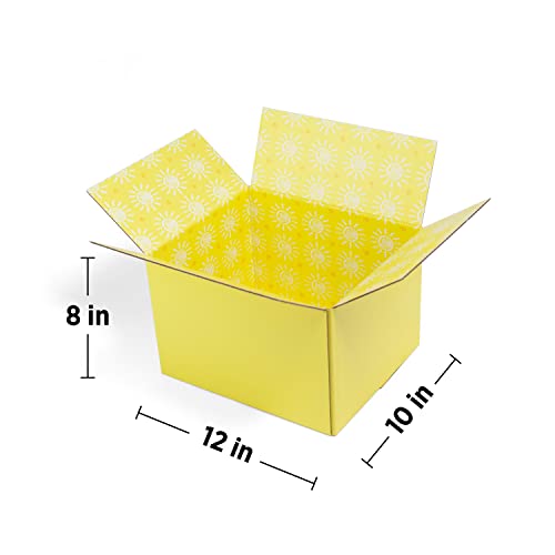 Great Papers! GiftIn Corrugated Shipping Box, Sunshine Design, Care Package, for Gifts, Small Business, Weddings, and Clas...