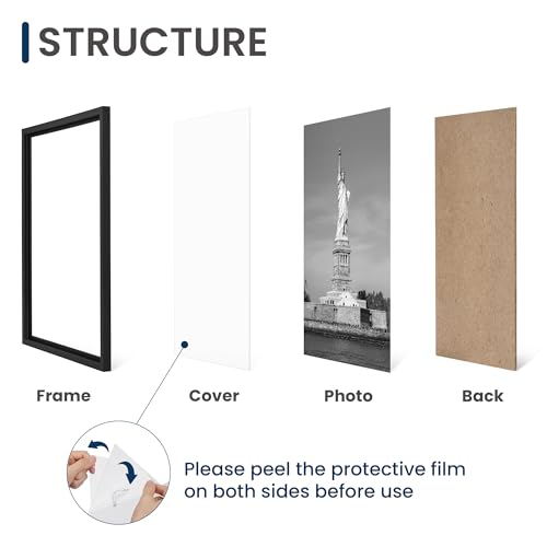 ENJOYBASICS 12x16 Picture Frame, Display for 12 x 16 Poster, Wall Gallery Photo Frames, Black, 2 Pack