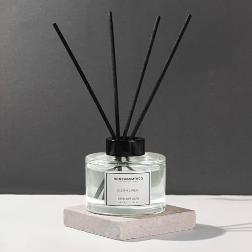 Clean Linen Reed Diffuser Set - Luxury Fragrance Reed Diffusers for Home. Office, Bathroom, Kitchen and Home Decor - Long-...
