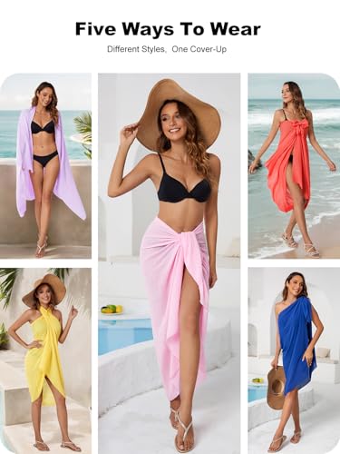 QIANXIZHAN Women's Swimsuit Cover Up,Beach Sarong Wrap Bottom Coverup for Women Short Skirt