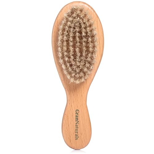GranNaturals Boar Bristle Soft Cat Brush for Indoor, Outdoor, Short Haired Cats, Kittens, Small Dog, Rabbit, Furry Pets - ...