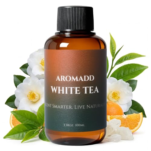 Aromadd Aromadd White Tea Diffuser Oil Inspired by Luxury Hotel Scent, Essential Oils for Waterless Diffuser, White Tea & ...