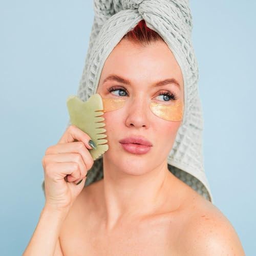Bohemia Skin Gua Sha Facial Tools – Lymphatic Drainage Massager Stone & Face Massage Tools, Guasha Tool for Face. Great Se...