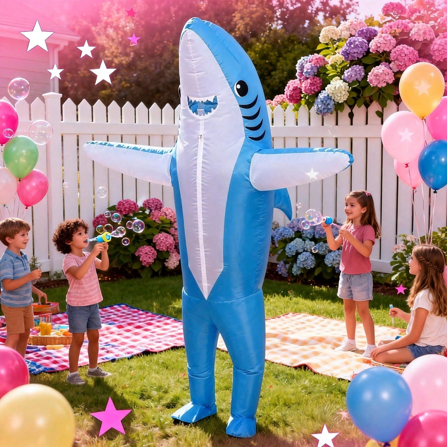 Perfect Valentine Gift, Shark Inflatable Costume, Adult Blow Up Halloween Party Outfit, Funny Group Cosplay For Birthday And Sporting Events