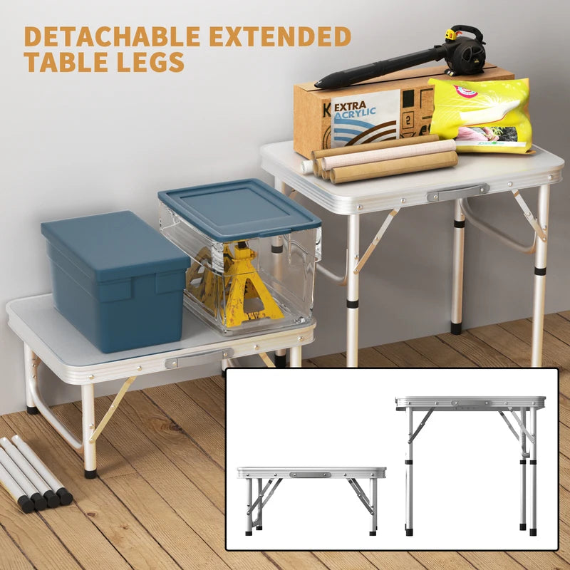 Folding Picnic Table Outdoor,Folding Computer Table, For Homework Compact Handy Camping Table Garden Party BBQ